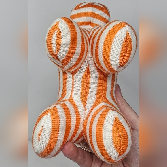 Jellycat Striped Orange White Geoffery Giraffe Soft Baby Chime Rattle Toy 9 in - Picture 6 of 13